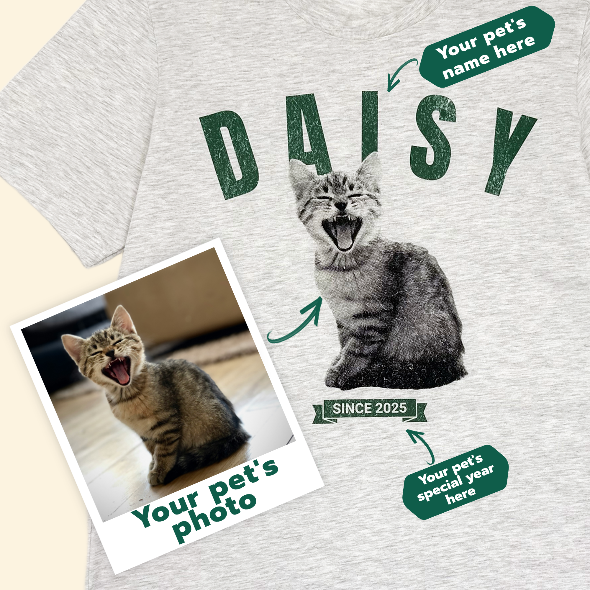 Custom Pet T Shirt - Anton Typo