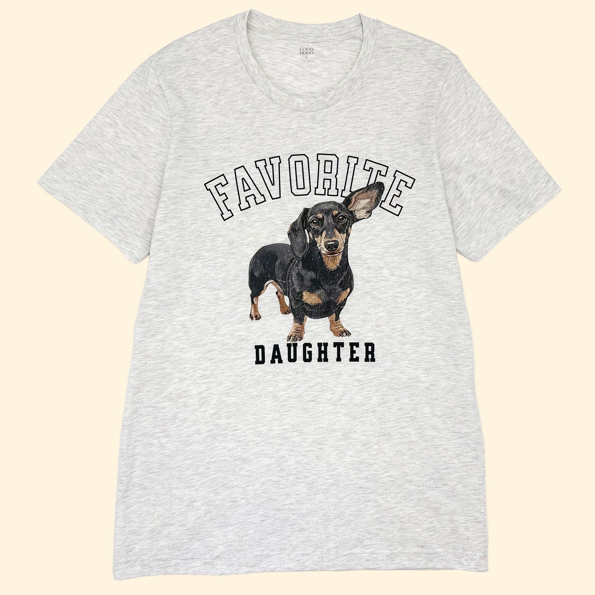 Custom Pet T Shirt - Favorite Daughter Series. Black
