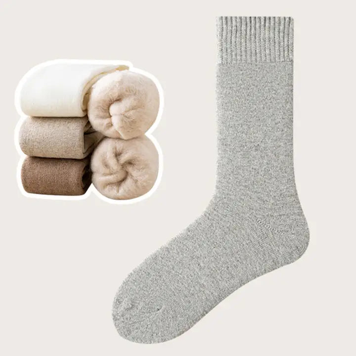 Thermal Fleece-Lined Crew Socks For Women, Winter