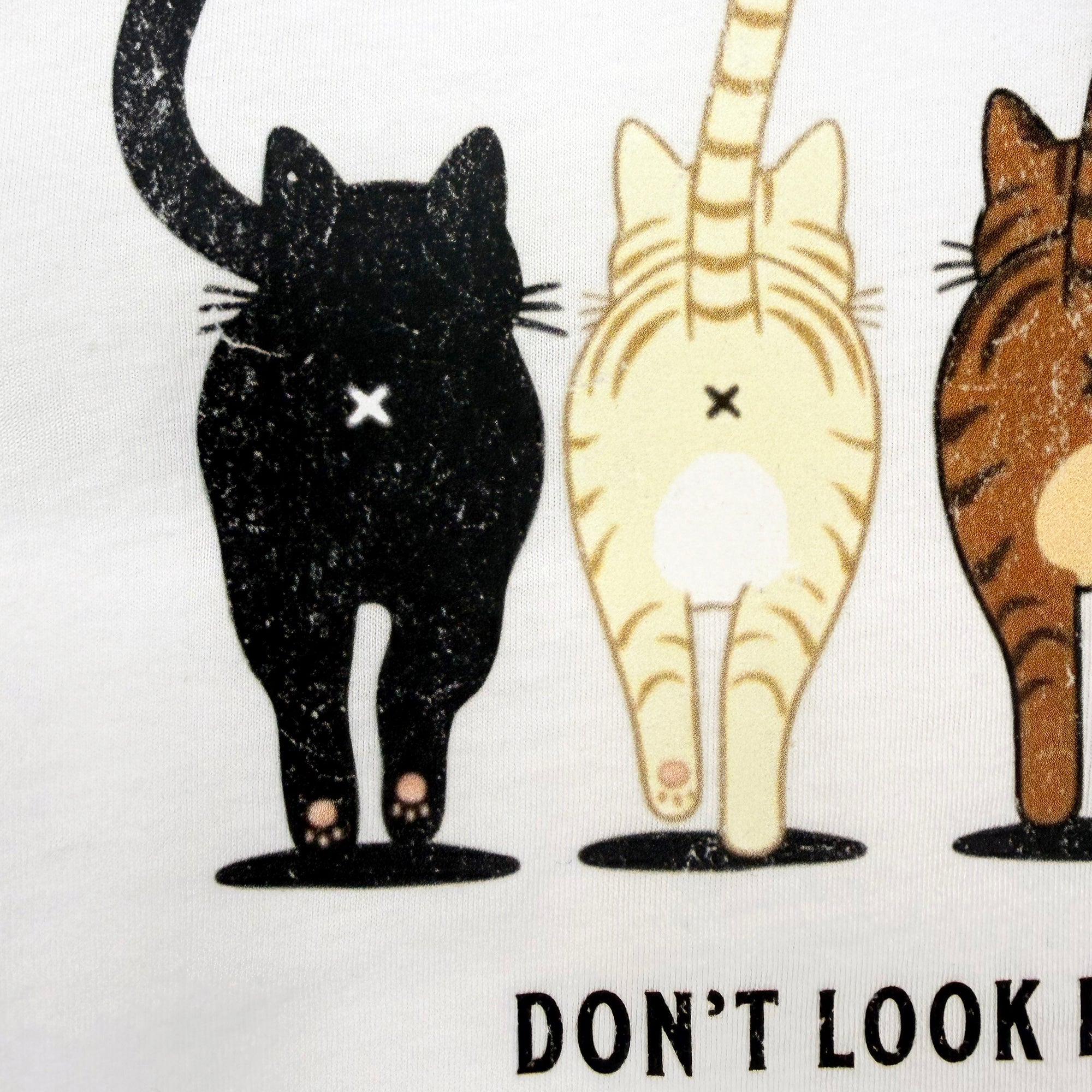 Vintage Pet T Shirt - Don't look back, Meow!