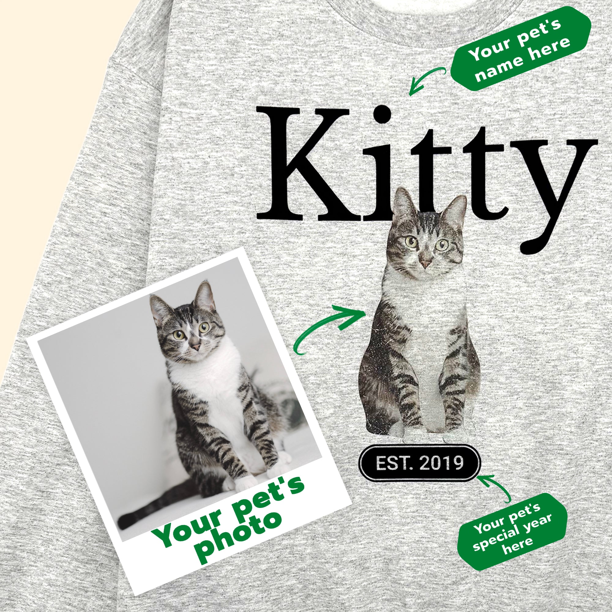 Custom Pet Sweatshirt - Libre Baskerville Typo