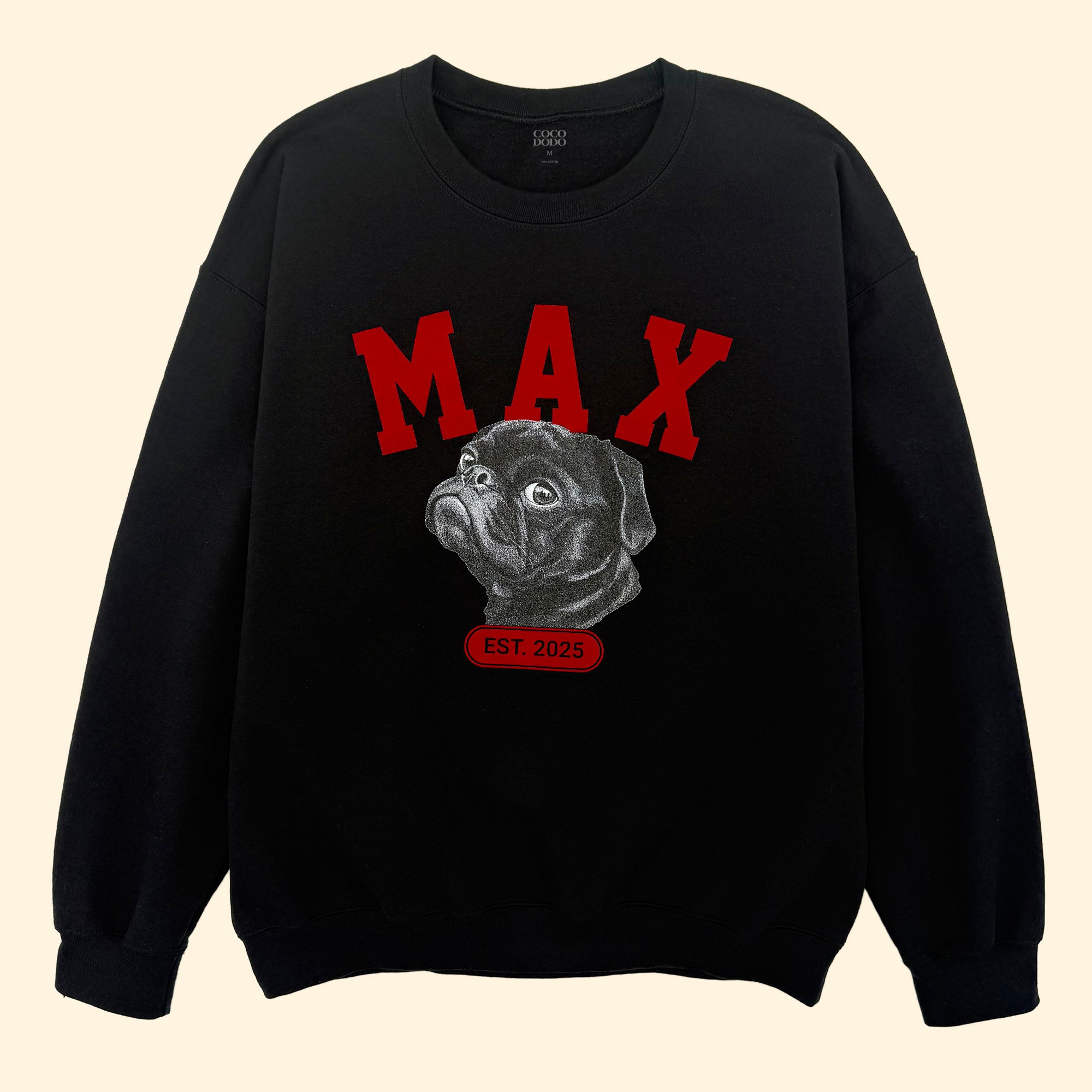 Custom Pet Sweatshirt - Academic M54 Typo B&W