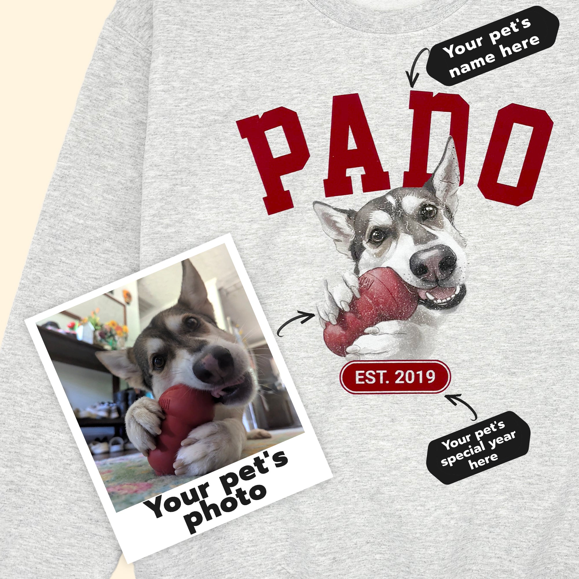 Custom Pet Sweatshirt - Academic M54 Typo