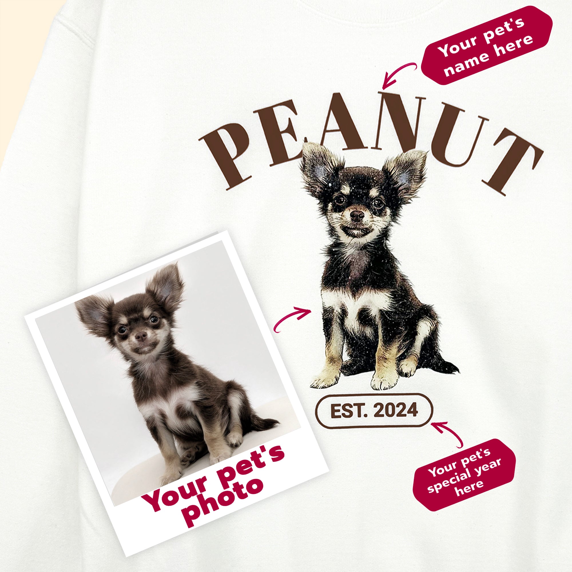 Custom Pet Sweatshirt - Abril Fatface Typo