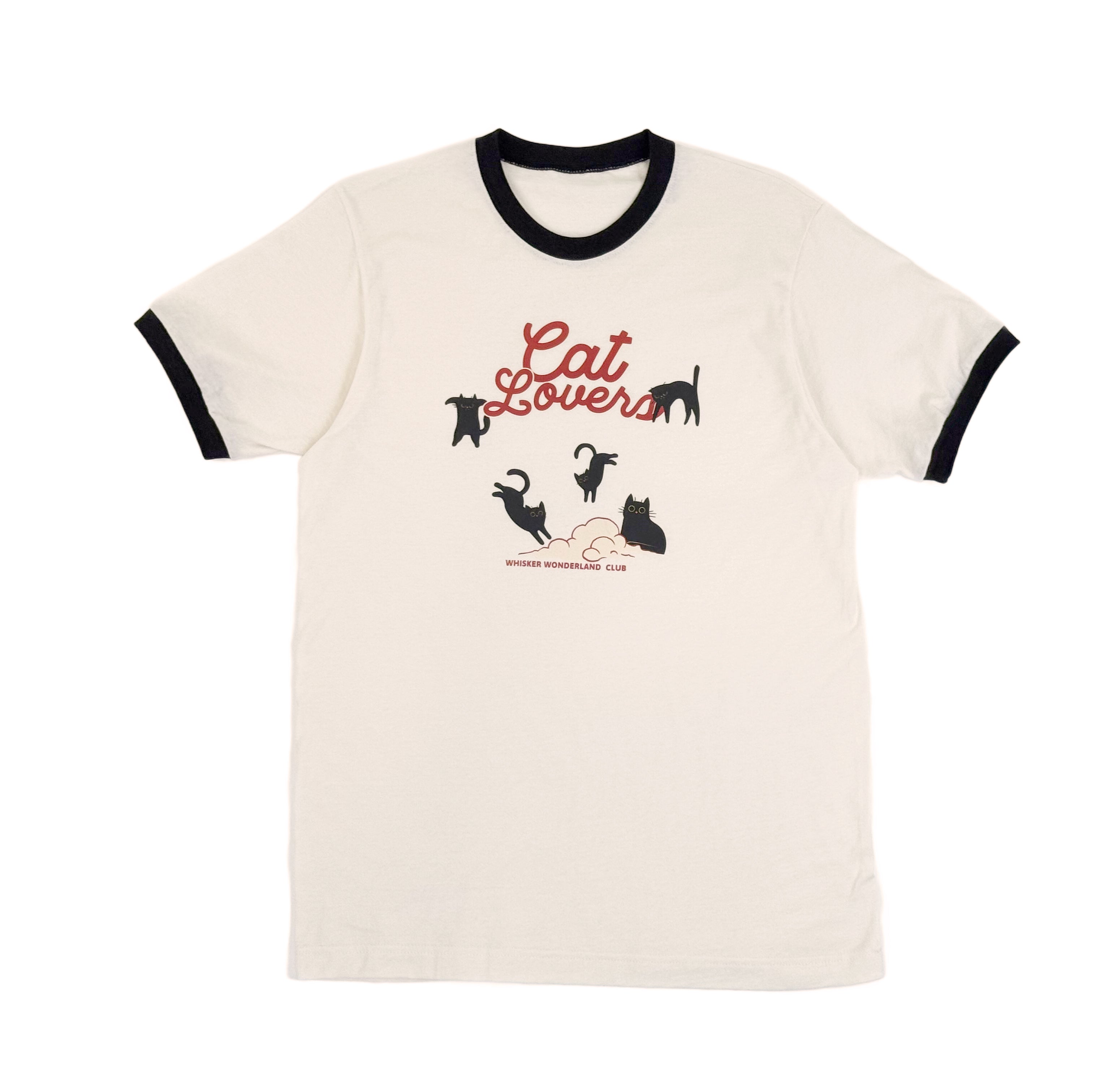 CAT LOVERS RINGER TEE
