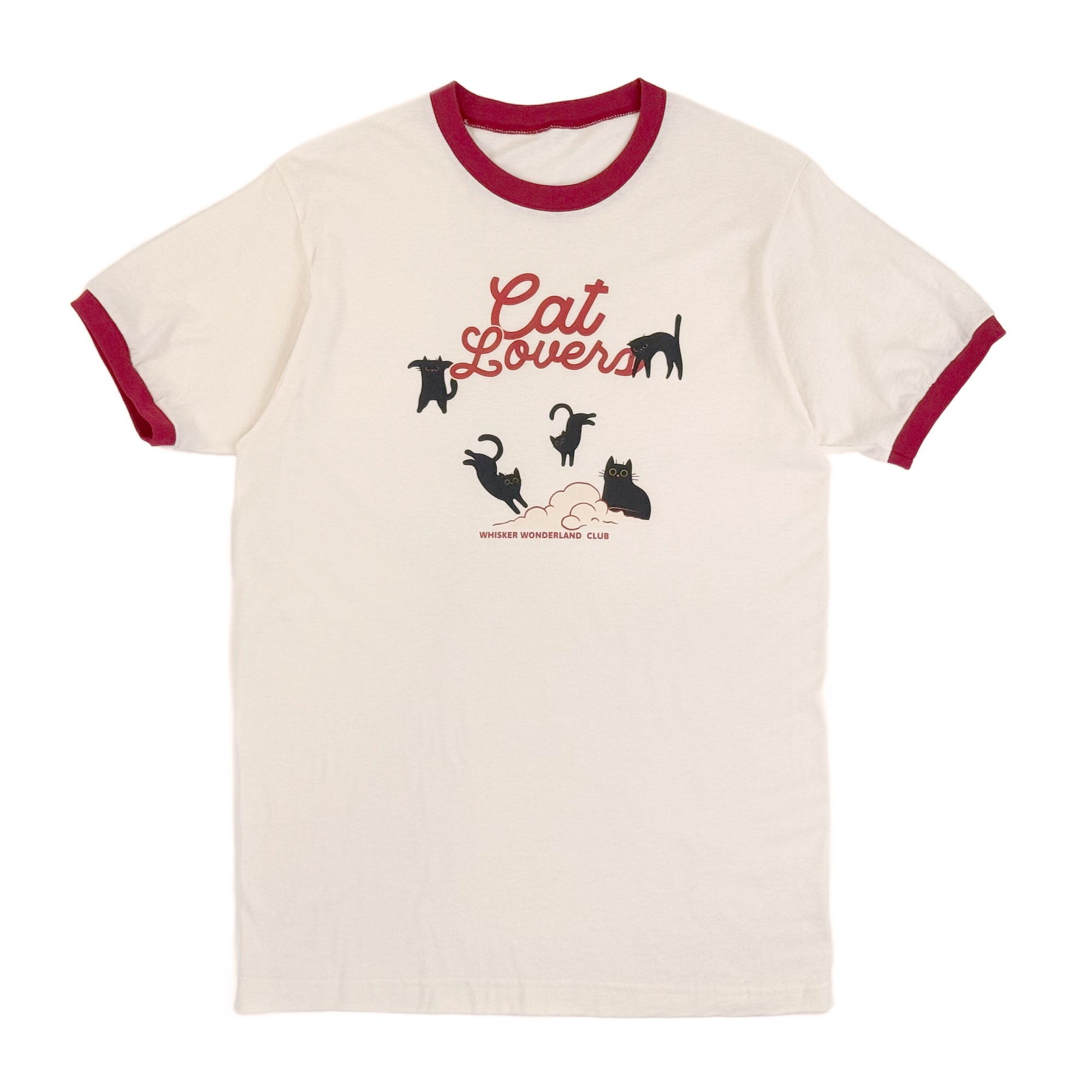 CAT LOVERS RINGER TEE