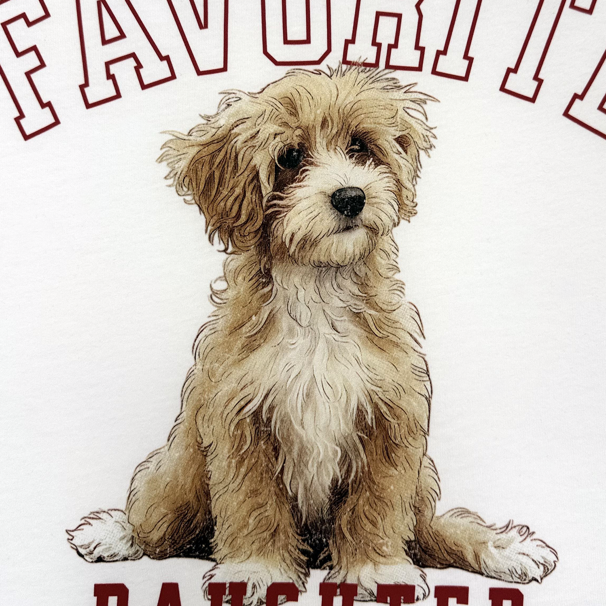 Custom Pet T Shirt - Favorite Daughter Series. Burgundy