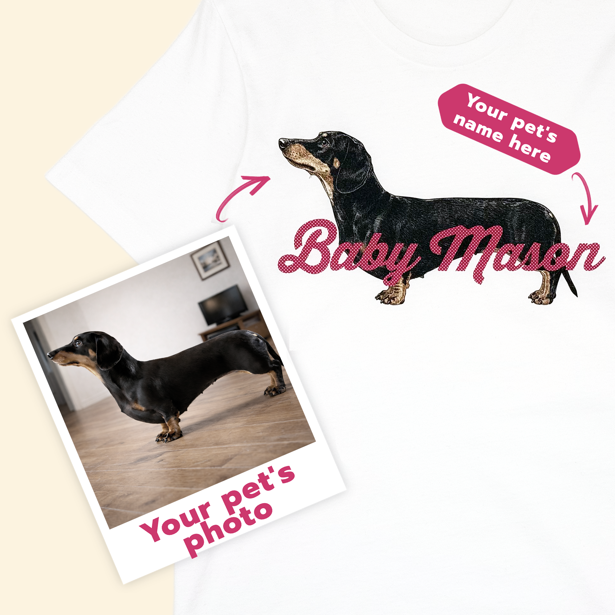 Custom Pet T Shirt - Thirsty Script Typo