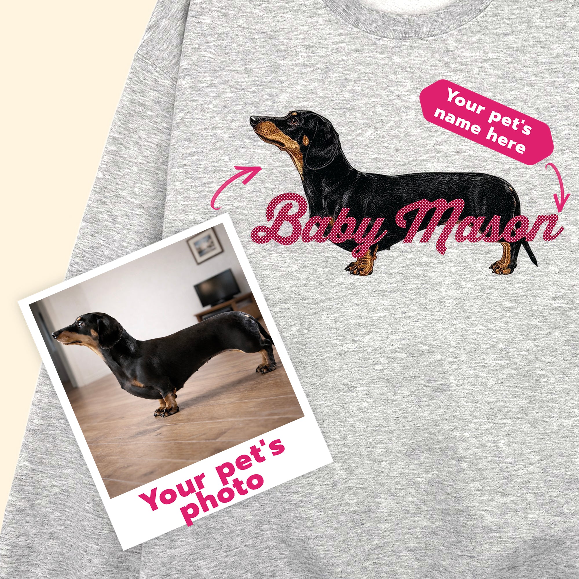 Custom Pet Sweatshirt - Thirsty Script Typo