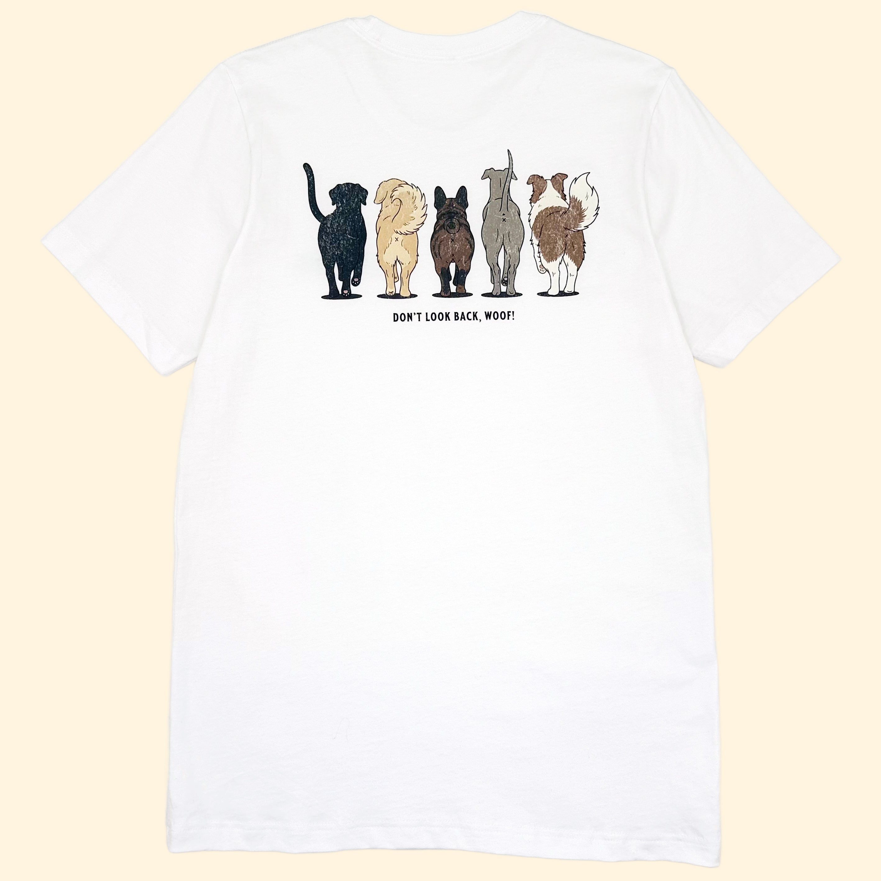 Vintage Pet T Shirt - Don't look back, Woof!