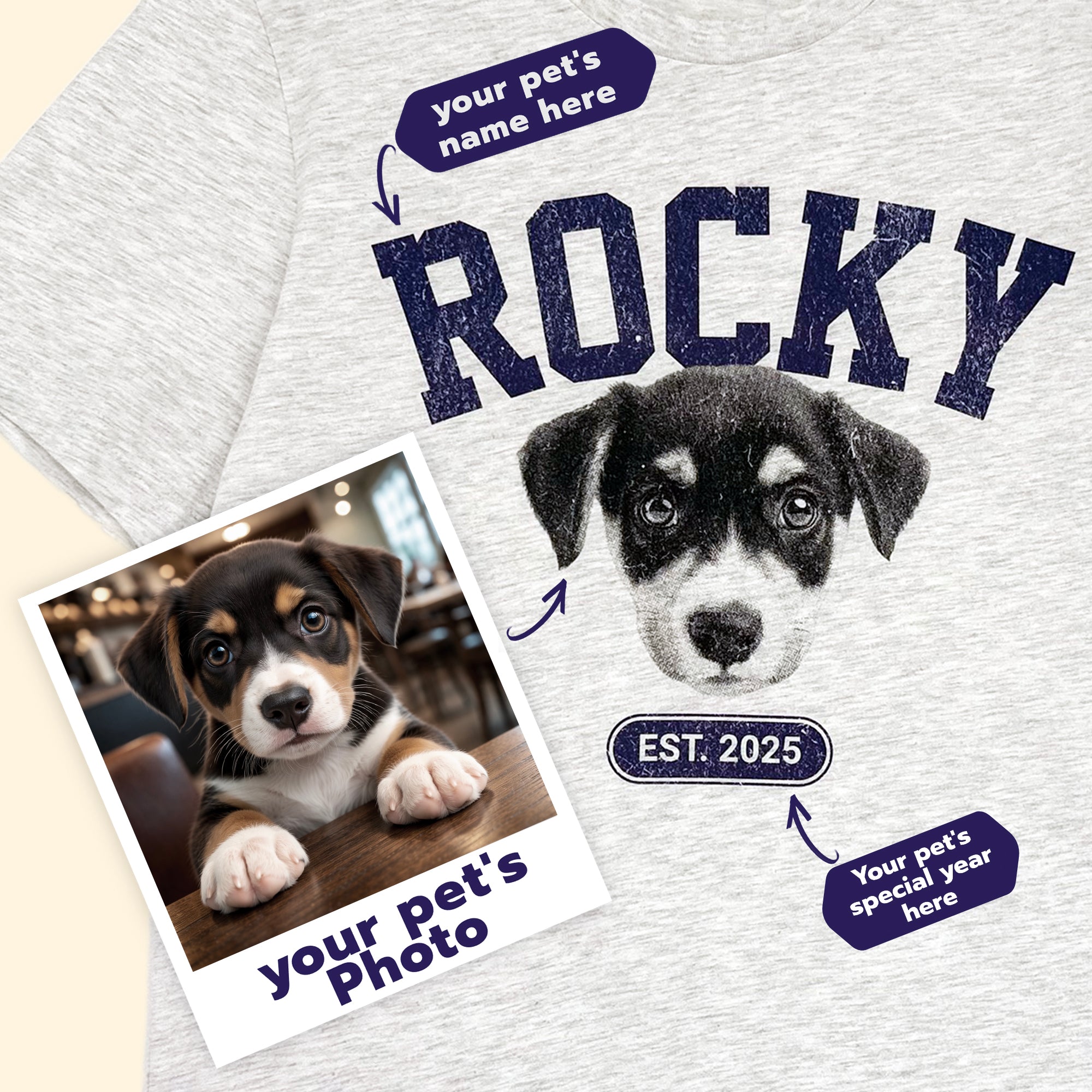 Custom Pet T Shirt - Academic M54 Typo